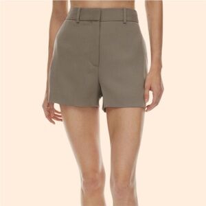 Aritzia Babaton Agency Shorts High Waist in Felted Taupe 3” Inseam size 0